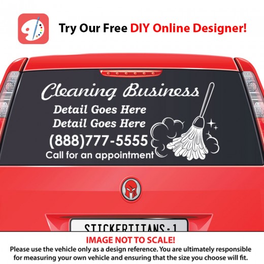 Rear Glass  Decal - Cleaning Services 3